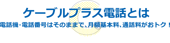 ケーブルプラス電話とは